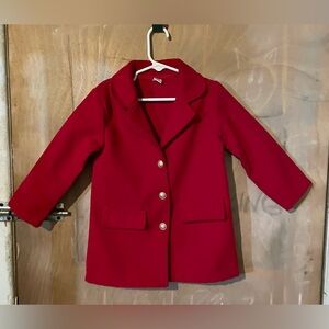 SHEIN Girls Cute Red Button Down Jacket in Good Condition. Size 2-3 Years. $8